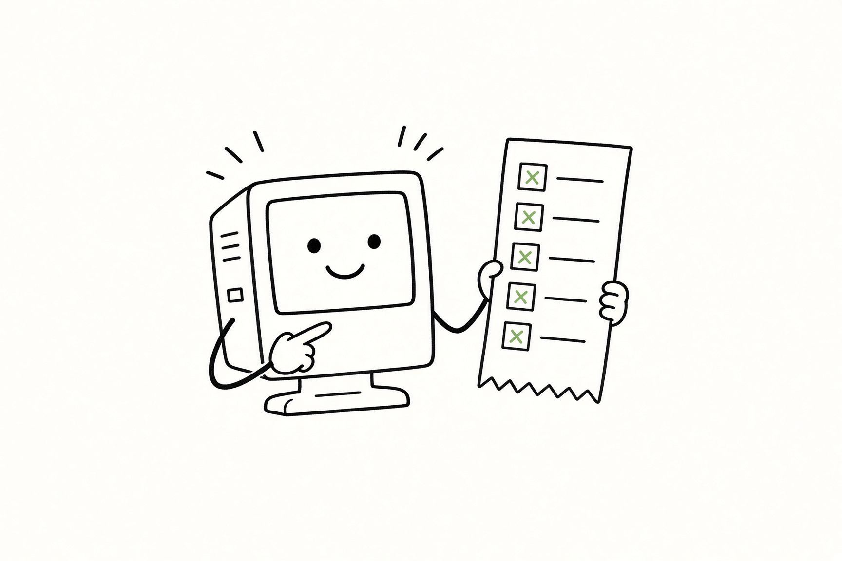 A friendly computer politely explaining why the fingerprint check failed